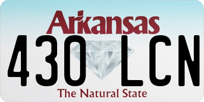 AR license plate 430LCN