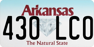 AR license plate 430LCO