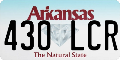 AR license plate 430LCR