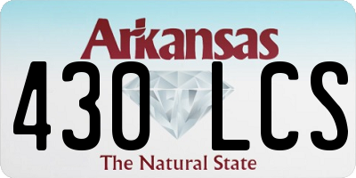 AR license plate 430LCS