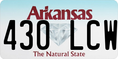 AR license plate 430LCW