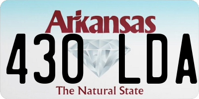 AR license plate 430LDA