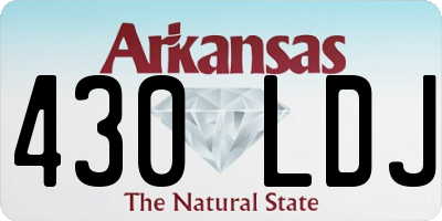 AR license plate 430LDJ