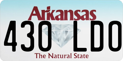 AR license plate 430LDO