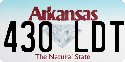 AR license plate 430LDT