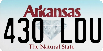 AR license plate 430LDU