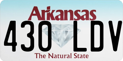 AR license plate 430LDV