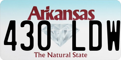 AR license plate 430LDW