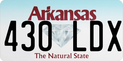AR license plate 430LDX
