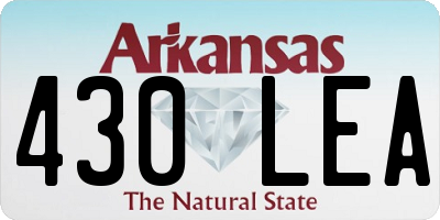 AR license plate 430LEA