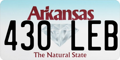 AR license plate 430LEB