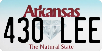 AR license plate 430LEE