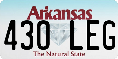 AR license plate 430LEG