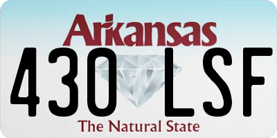 AR license plate 430LSF