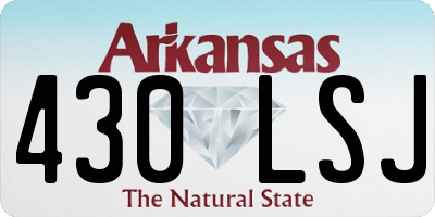 AR license plate 430LSJ