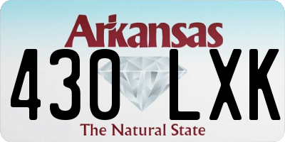 AR license plate 430LXK