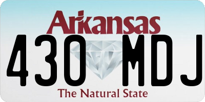 AR license plate 430MDJ
