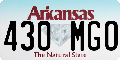 AR license plate 430MGO
