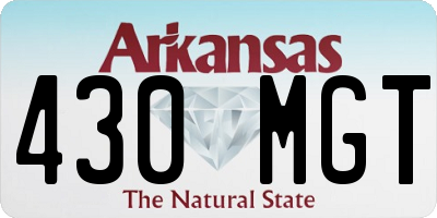 AR license plate 430MGT