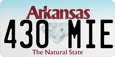 AR license plate 430MIE