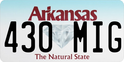 AR license plate 430MIG