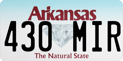 AR license plate 430MIR