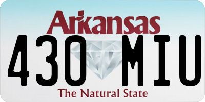 AR license plate 430MIU