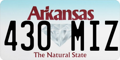 AR license plate 430MIZ