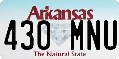 AR license plate 430MNU