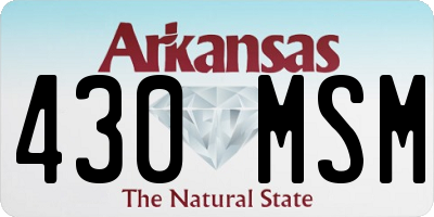 AR license plate 430MSM