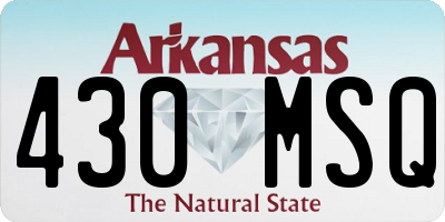 AR license plate 430MSQ
