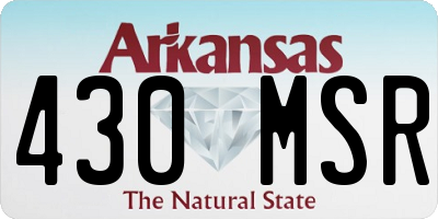 AR license plate 430MSR