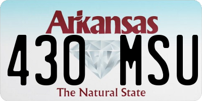 AR license plate 430MSU