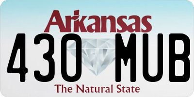 AR license plate 430MUB
