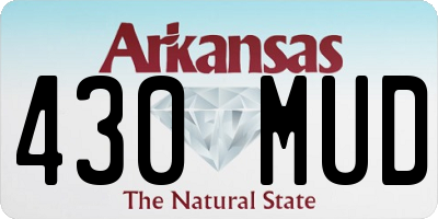 AR license plate 430MUD