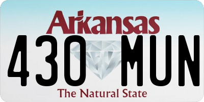 AR license plate 430MUN