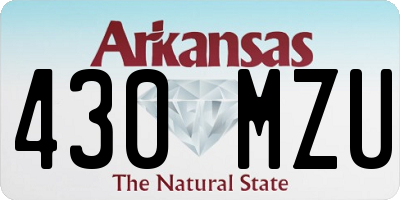 AR license plate 430MZU