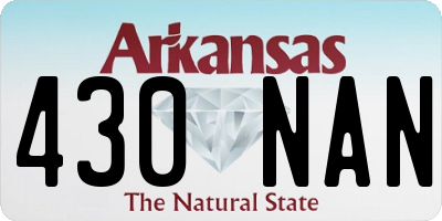 AR license plate 430NAN