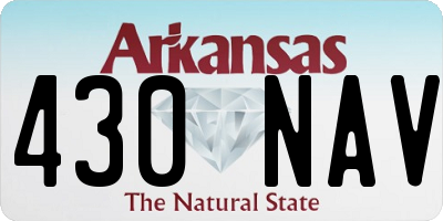 AR license plate 430NAV