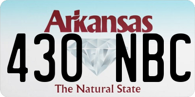 AR license plate 430NBC