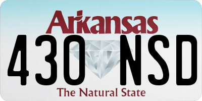 AR license plate 430NSD