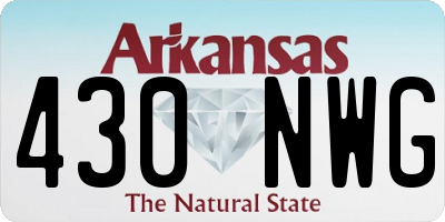 AR license plate 430NWG