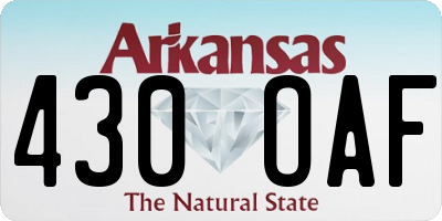 AR license plate 430OAF