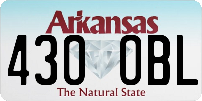 AR license plate 430OBL