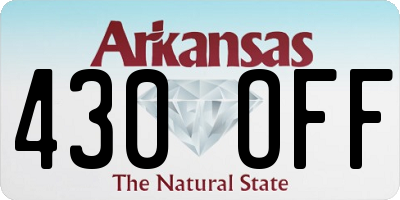 AR license plate 430OFF