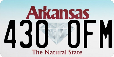 AR license plate 430OFM