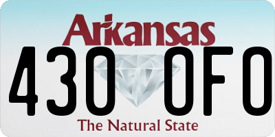 AR license plate 430OFO