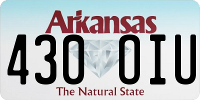 AR license plate 430OIU