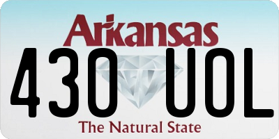 AR license plate 430UOL