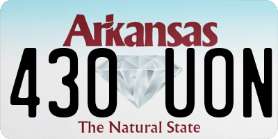 AR license plate 430UON